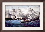 The Union Sloop of War Kearsarge Sinking the Confederate Ship Alabama  June 19  1864