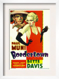 Bordertown  Paul Muni  Bette Davis on Midget Window Card  1935
