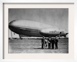 The LZ 129 Graf Zeppelin  and the Volunteer  a Goodyear Blimp  1930s