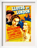 Lloyds of London  Freddie Bartholomew  Tyrone Power  Madeleine Carroll on Midget Window Card  1936