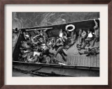 Wounded Soldiers in an 'Invasion Ambulance' on D-Day  Normandy  France  June 6  1944