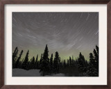 Star Trails  Milky Way and Green Aurora