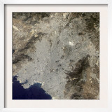 True-Color Satellite View of Central Athens  Greece
