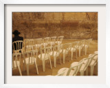 Ultra-Orthodox Jewish Man Sits During a Procession Bringing a Torah Scroll from the Western Wall