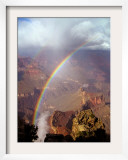 Double Rainbow Forms at Hopi Point  after a Rain Shower at Grand Canyon National Park in Arizona