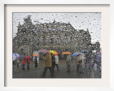 Tourists as They Cross the Street in Front of the Landmark Semper Opera House in Dresden
