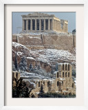 The Ancient Parthenon and Herod Atticus Theater on the Acropolis Hill