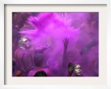 People Painted with Bright Colors Dance During the Festival of Holi on March 7  2004