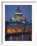St Isaac's Cathedral Rises Above the Moyka River in Downtown St Petersburg  Russia  May 2006