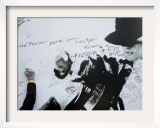Fans Sign Tribute Wall to Michael Jackson outside the Staples Center  Los Angeles  July 7  2009
