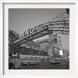 Pedestrians Cross Virginia Street as the Arch That Proclaims Reno: the Biggest Little City