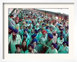 Indian Sikh Pilgrims Wait for Immigration Clearance at Wagah Railway Station Near Lahore