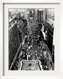 Heavy Traffic Moves Along Broadway and Seventh Avenue
