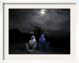Halima Aden  Left  and Rhadija Aden  Sit Next to their Home in Garissa  Eastern Kenya
