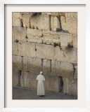 Pope Benedict XVI Stands Next to the Western Wall  Judaism's Holiest Site in Jerusalem's Old City