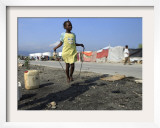 Youth Jumps Rope in a Camp for People Displaced by the Earthquake in Port-Au-Prince