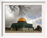 Golden Dome of the Rock Mosque inside Al Aqsa Mosque  Jerusalem  Israel