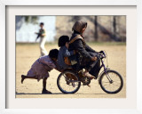 Girls Play on a Bike in Jammu  India