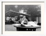 US President Ronald Reagan Shows His Boot Following the Signing of His Tax Bill