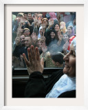 Relatives Wave Goodbye to Muslims Who Will Depart for Saudi Arabia on the Annual Hajj Pilgrimage