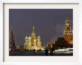 Walking Past a Huge Christmas Tree in Red Square in Moscow