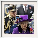 Queen Elizabeth II and Prince Philip Arrive for Remembrance Day Service  Westminster Abbey  London