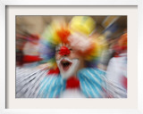 Clown Celebrates During a Colourful Historical Carnival Procession in Wasungen  Germany