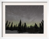 Star Trails  Milky Way and Green Aurora