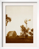Country Days - Sepia Windmill and Barn