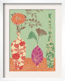 Floral Vase and Bowl Arrangement in Patterns  No3