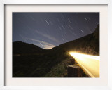 Star Trails over the Serra Da Arrbida Mountains in Portugal