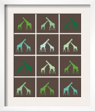 Green Giraffe Squares