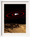 Illustration of Two Stars That Have Moved So Close That Each Becomes Tidally Warped Towards the Oth