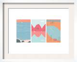 Sailboats and Lake II Triptych