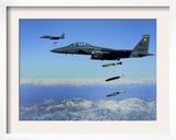 US Air Force F-15E Strike Eagle Aircraft Drops 2 000-Pound Joint Direct Attack Munitions