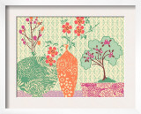 Floral Vase and Bowl Arrangement in Patterns  No2