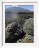 Marines Fire an M2 50 Caliber Machine Gun