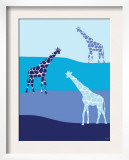 Blue Giraffes on Blue Plains
