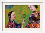 Asian Women Sharing a Flower
