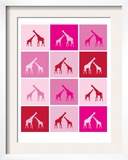 Pink Giraffe Squares