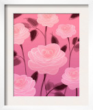 Pink Roses with Maroon Stems