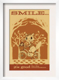 Smiling Squirrel on Bike