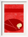 Fortune Cookie with Chopsticks