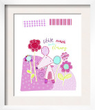 Pink Mouse with Flowers