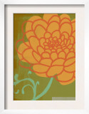 Orange Flower with Green Background