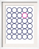 Navy Pink Circles