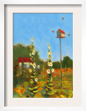 Birdhouse and Flowers