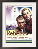 Rebecca  Laurence Olivier  Joan Fontaine on Belgian Poster Art  1940