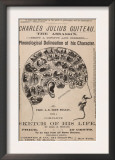 Phrenological Chart of the Brain of Charles J Guiteau  Assassin of President James Garfield  1880s