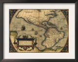 1570 Map of the Western Hemisphere from Abraham Ortelius  Theatrvm Orbis Terrarvm